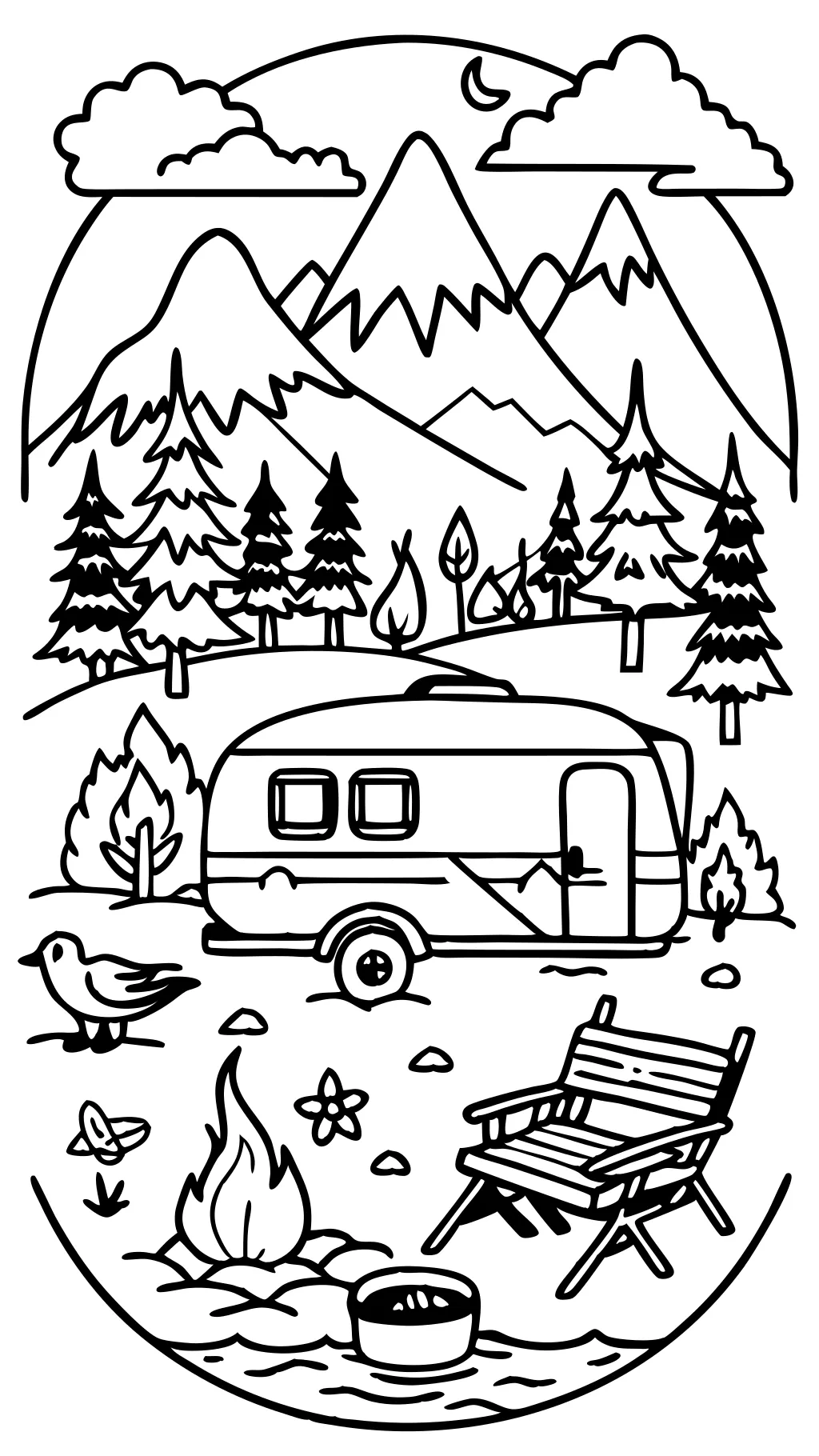 camper coloring pages